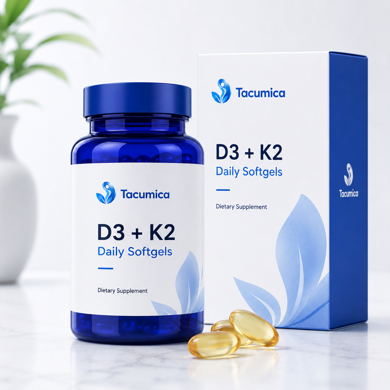 Tacumica D3 + K2 Daily Softgels